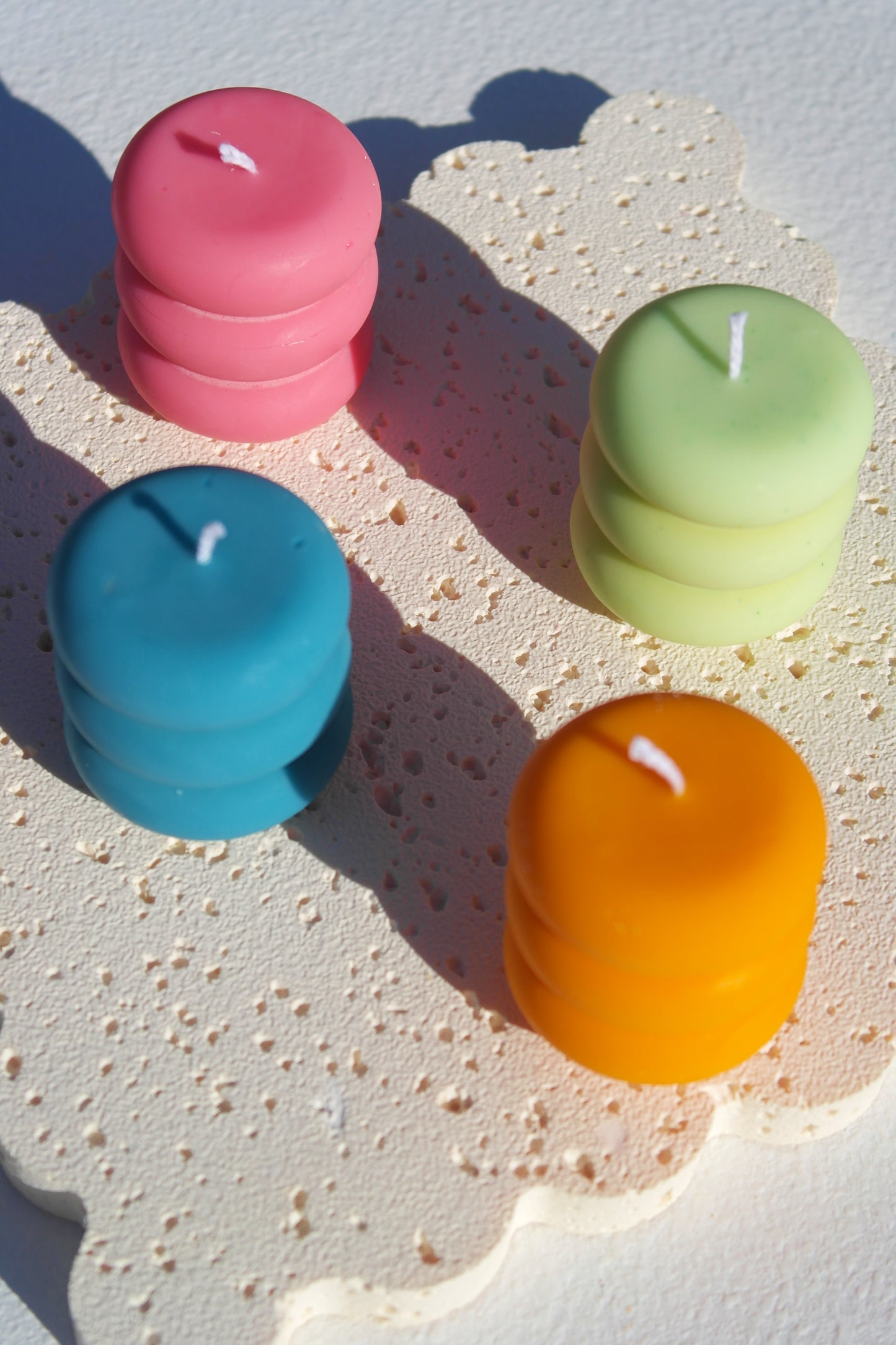 disc pillar candles