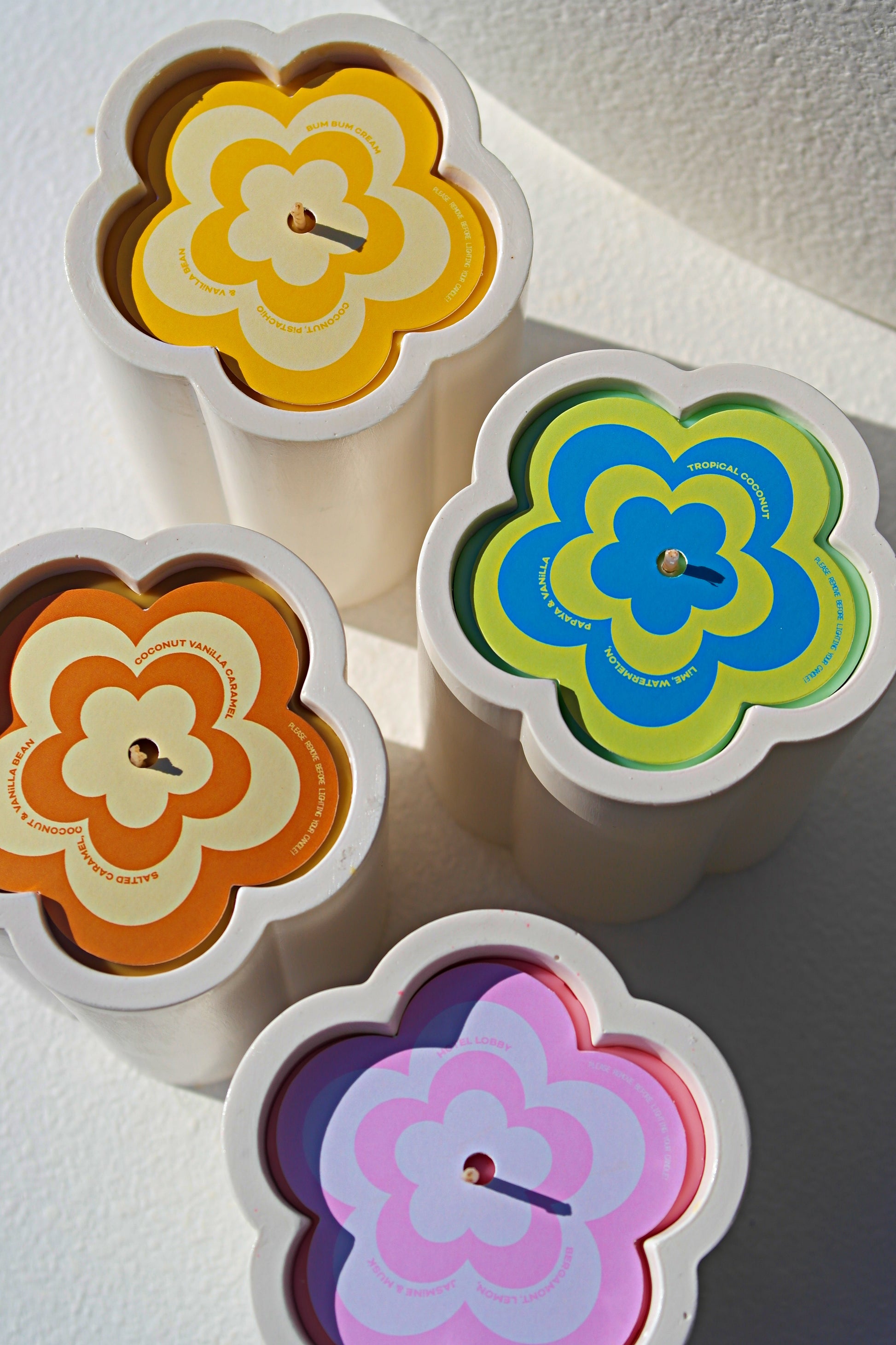 flower shape candles